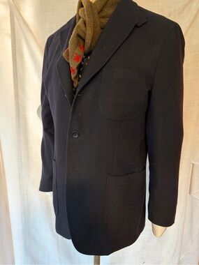 Harry Rosen Napoli made in Italy Men's Navy Wool Blend Blazer Jacket 40R